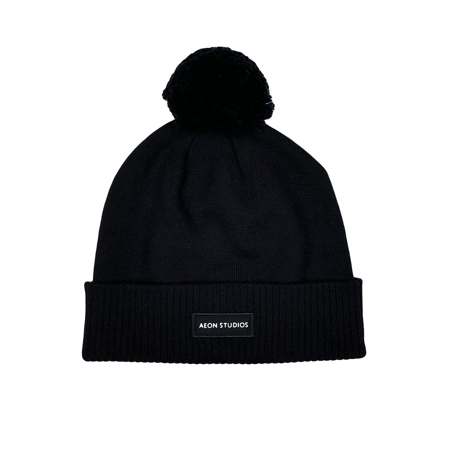 POM POM BEANIE - BLACK